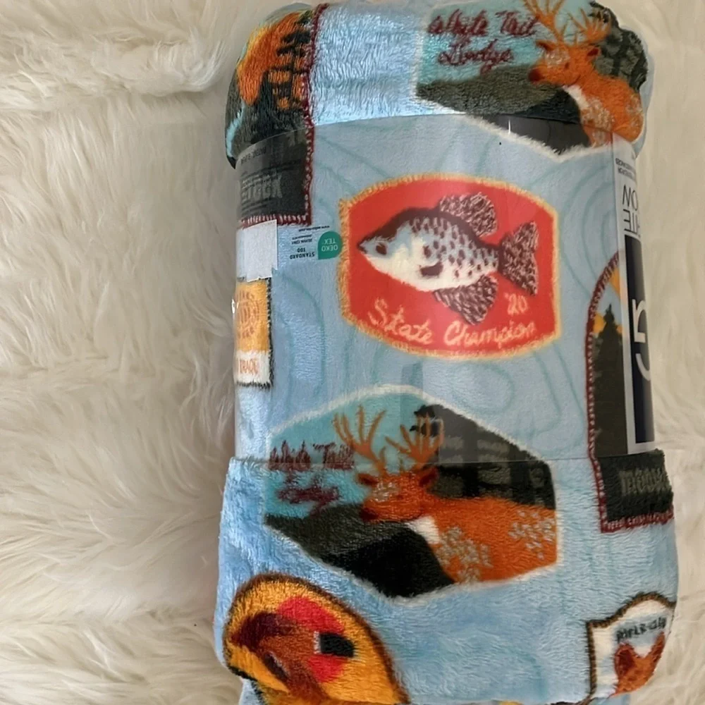 🆕 Wildlife Patches Oversized Throw Blanket Soft Plush